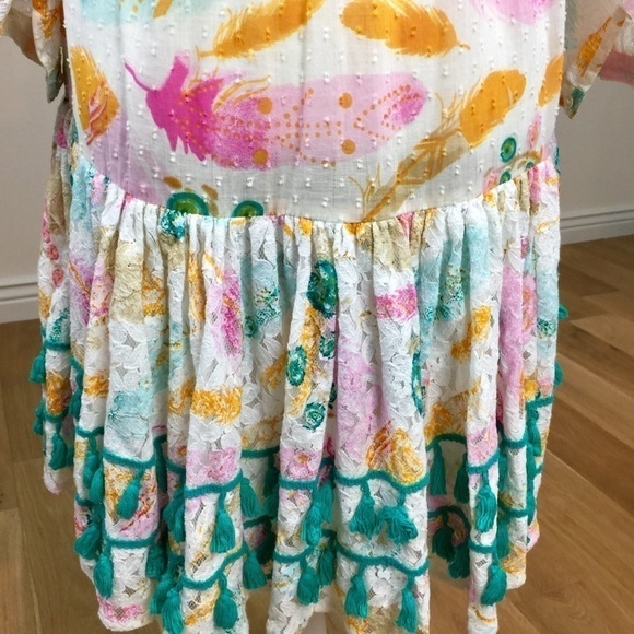 Vintage Y2K Bohemian Drop Waist Cotton Midi Dress - Picture 14 of 16